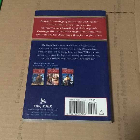 KINGFISHER EPICS THE ODYSSEY RETOLD BY ROBIN LISTER SOFTCOVER BOOK - Picture 2 of 4